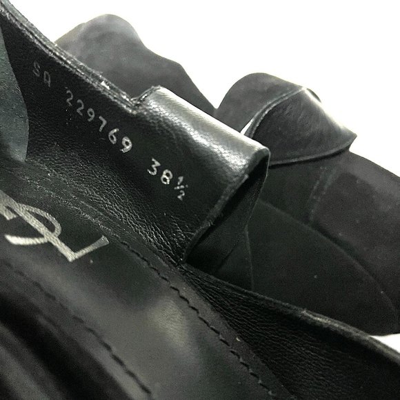 YSL - Imperiale Suede Platform Ankle Strap Heels - Picture 15 of 16